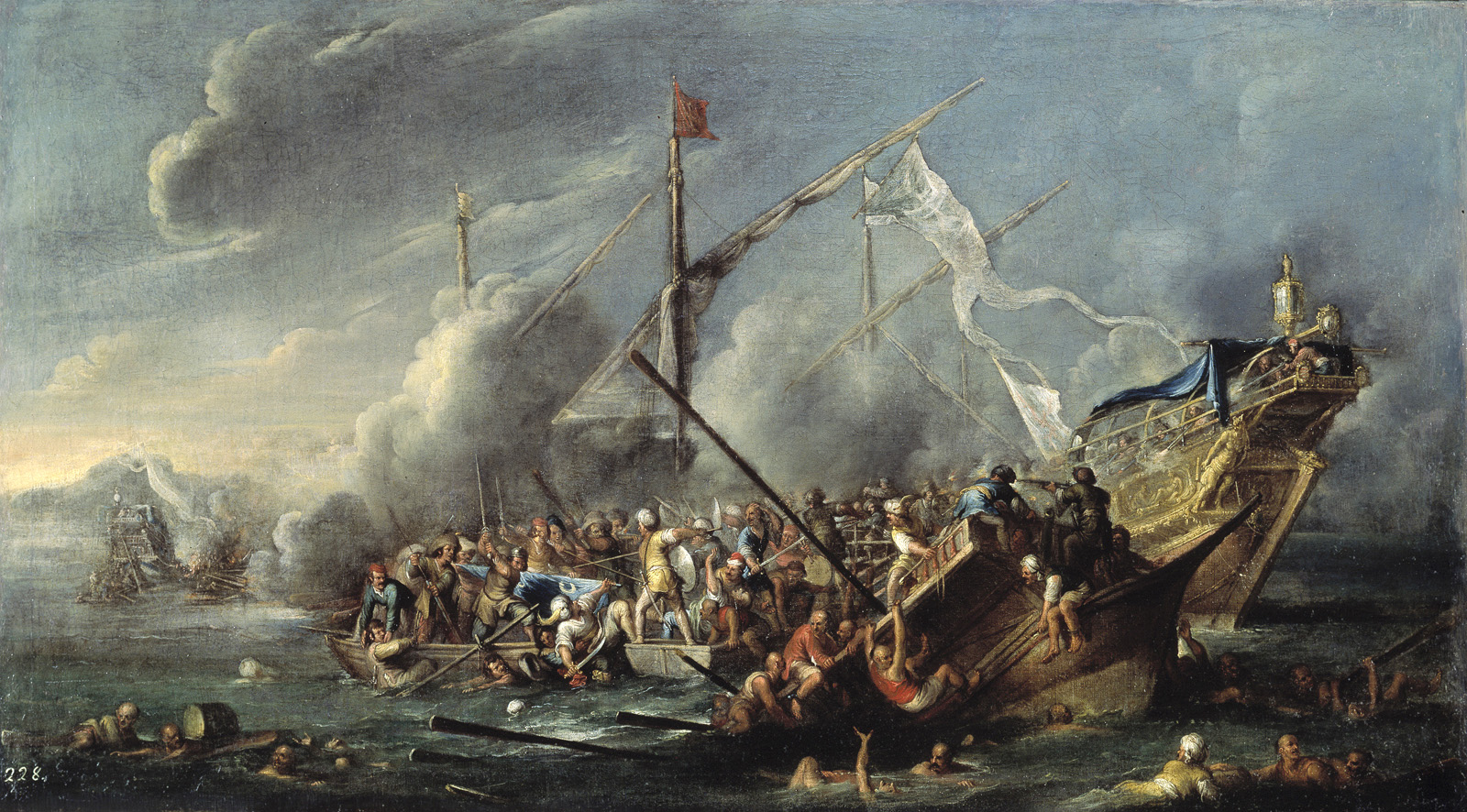 combat between spaniards and turks